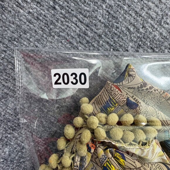 Umgee USA Cardigam Womens S/M Kimono Tribal Pom Pom Trim Sheer Open Boho Artsy - Picture 14 of 14